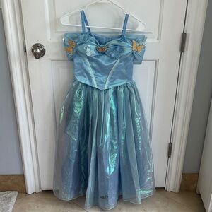 Disney Iridescent Blue Princess Dress with Gold Accents